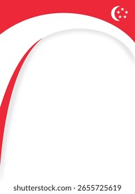 background vector design with the Singapore flag theme for social media purposes, and others