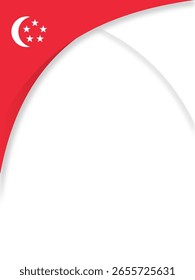 background vector design with the Singapore flag theme for social media purposes, and others
