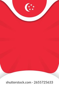 projeto de vetor de fundo com o tema bandeira de Singapura para fins de mídia social, e outros