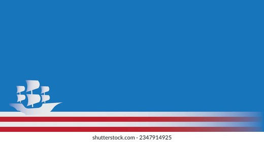 Background vector design with the theme of Columbus day.
