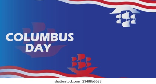 Background vector design with the theme of Columbus day.