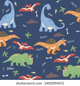 background vector dinosaur pattern seamless