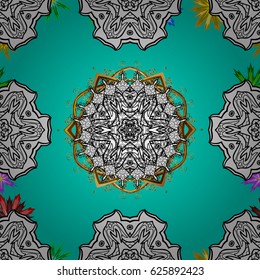 Background. Vector ethnic mandalas, doodle background circles.