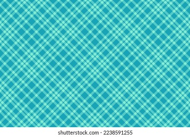 Background vector fabric. Tartan check seamless. Pattern plaid texture textile in green and turquoise colors.