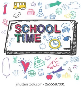 O plano de fundo de um arquivo vetorial com desenhos de rabiscar com um conceito de educação e aprendizagem.