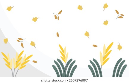 Background vector flat autumn background, texture, pattern for design, template