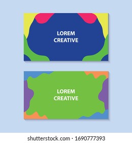 Background Vector Flat Style Creative Presentation and Colorfull Business Card Template Design Graphic 