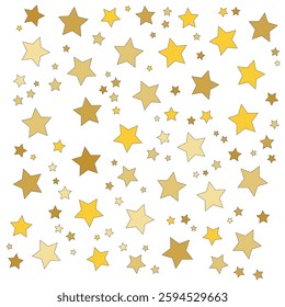 Background vector in the form of a star shape with a random size with a yellow gradation color.