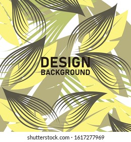 Background vector graphic of leaf and shadow perfect for wallpaper, art wall, etc