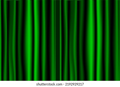Background vector greeen curtain style.