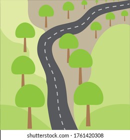 Recorrido de fondo montañoso metro de la zona peatonal, como la naturaleza