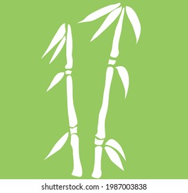 Background Vector illustration abstract bamboo on green pastel colors