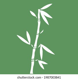 Background Vector illustration abstract bamboo on green pastel colors