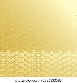 Background vector illustration arranging traditional Japanese patterns