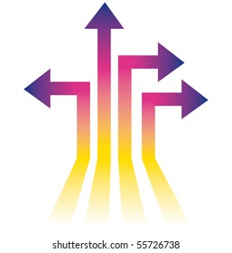 Background vector illustration with arrows abstract