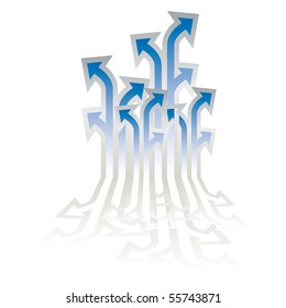 Background vector illustration with arrows abstract