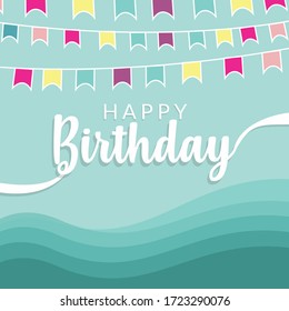 Background vector illustration birthday, suitable for use for greeting cards, baners, posters and invitations.