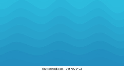 Background vector illustration of blue ocean wave layers