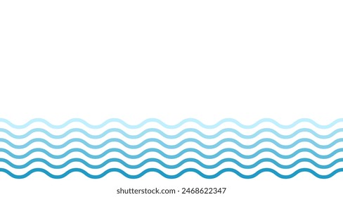 Background vector illustration of blue ocean wave layers