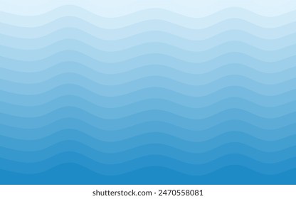 Background vector illustration of blue ocean wave layers