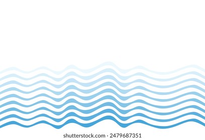 Background vector illustration of blue ocean wave layers