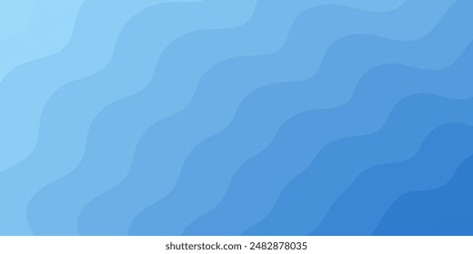 Background vector illustration of blue ocean wave layers