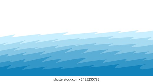 Background vector illustration of blue ocean wave layer