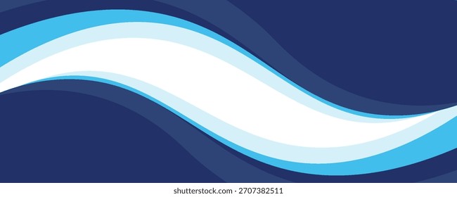 Ilustração vetorial de fundo de camadas de ondas oceânicas azuis