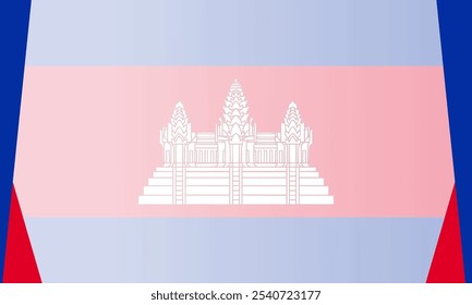 Background Vector Illustration of Cambodia independence day, and copy space area. national flag Cambodia isolated on background with copy space. Suitable to be placed on content with the theme.