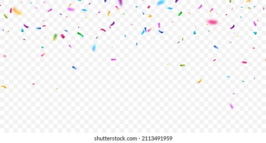 Background vector illustration with confetti. Beautiful colors for parties or celebrations.