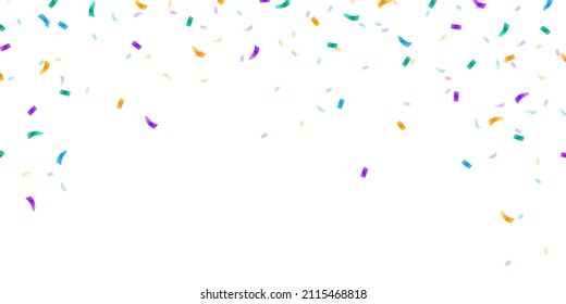 Background vector illustration with confetti. Beautiful colors for parties or celebrations.
