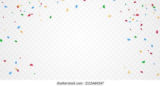 Hintergrund, Vektorgrafik mit Konfetti. Schöne Farben für Feiern oder Feiern.