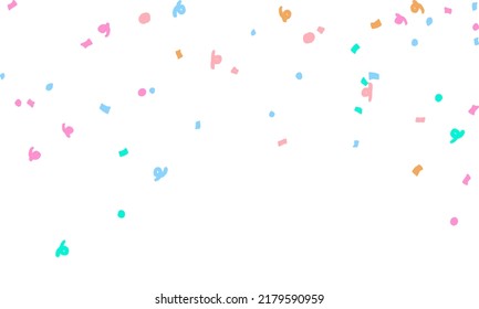 Background vector illustration with confetti. Beautiful colors for parties or celebrations.