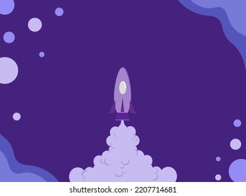 Background vector illustration design with rocket launch