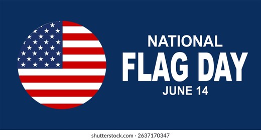 Background Vector Illustration Flag Day In United States June 14