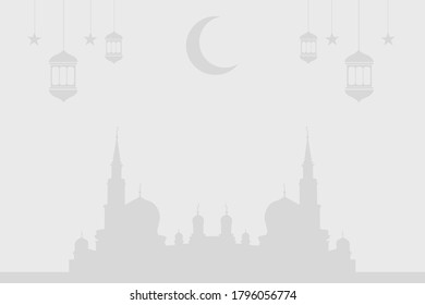 Background Vector Illustration of Islamic Mosque