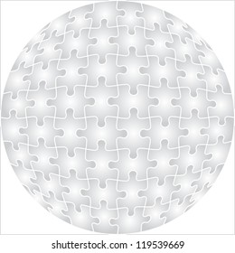 Background Vector Illustration Jigsaw Puzzle Sphere