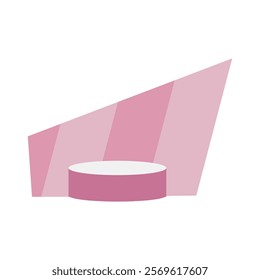 Background vector illustration podium and minimal wall scene, podium minimal abstract background. Abstract shape blue pastel. Stage product on podium modern platform.