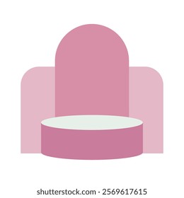 Background vector illustration podium and minimal wall scene, podium minimal abstract background. Abstract shape blue pastel. Stage product on podium modern platform.