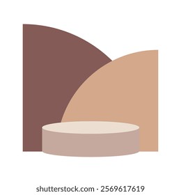 Background vector illustration podium and minimal wall scene, podium minimal abstract background. Abstract shape blue pastel. Stage product on podium modern platform.