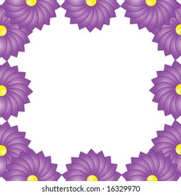 Background vector illustration with purple flower. For jpeg version, please see my portfolio.
