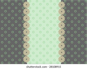 Background vector illustration, retro style wallpaper with flowers