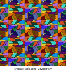 Background vector illustration seamless pattern colored mosaic.