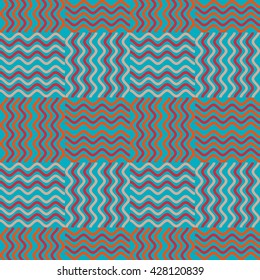 Background vector illustration seamless pattern colored waves.