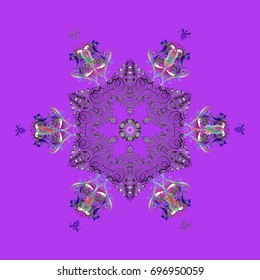 Background. Vector illustration. Snowflakes. Christmas cute background with snowflakes abstract background. Holiday design for Christmas and New Year fashion prints.