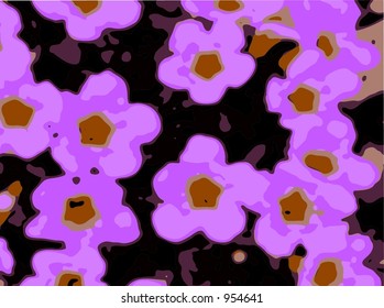 Background Vector Illustration of Sticky Yellow Throats (Phacelia bicolor) Fully Editable