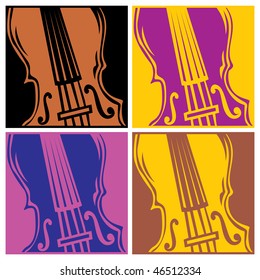 background vector image of a violin