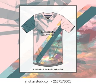 Background vector, jersey sport shirt template design for soccer Sport, basket ball, running uniform in front view, Shirt mockup Vector, design very simple and easy to custom