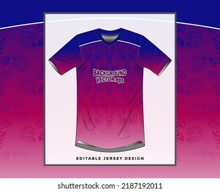 Background vector, jersey sport shirt template design for soccer Sport, basket ball, running uniform in front view, Shirt mockup Vector, design very simple and easy to custom