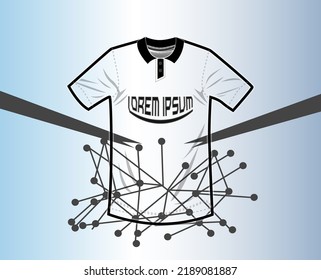Background vector, jersey sport shirt template design for soccer Sport, basket ball, running uniform in front view, Shirt mockup Vector, design very simple and easy to custom